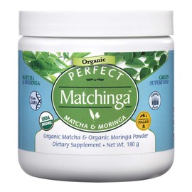 Perfect Supplements – Perfect Matchinga Powder – 180 Grams – Organic Matcha & Organic Moringa Supplement – Green Superfood – Increases Energy