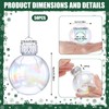 Funtery 2.5inch Christmas Iridescent Ornaments Balls Plastic Clear Ornaments for