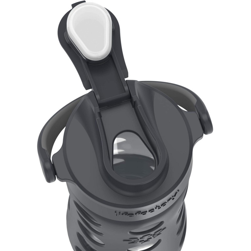Lifefactory 12-Ounce Glass Water Bottle with Active Flip Cap and