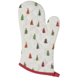 Now Designs Merry & Bright Oven Mitt Cotton/Linen Outer, Polyester Inner 7"x13"H