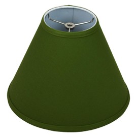 FenchelShades.com Lampshade 5" Top Diameter x 12" Bottom Diameter x 9" Slant Height with Washer (Spider) Attachment for Lamps with a Harp (Avocado)