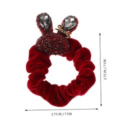 TOVINANNA Cute Rabbit Shape Rhinestone Scrunchies for Women Sparkly Hair Accessories for Hair Tie Unique Cultural Design for Everyday Wear