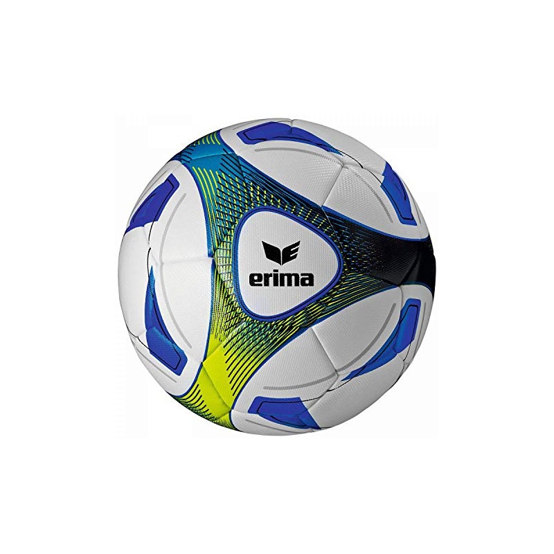 Erima Unisex's Hybrid Training Football, Royal Blue/Lime, Size 5