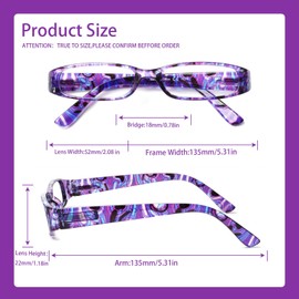 Kerecsen 4 Pack Reading Glasses for Women Spring Hinge Ladies Readers Reading Eyeglasses (Colourful-4, 2.25)