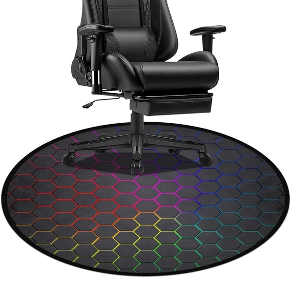 keepcute Gaming Chair Mat 47inch for Hardwood Floor Anti-Slip Office