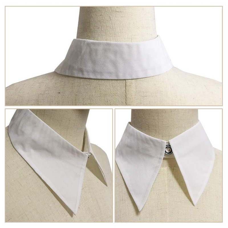 Joyci Solid Color Girls Necklace Choker Collar Detachable Lapel False