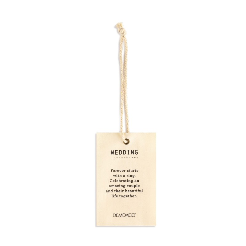 DEMDACO Wedding Classic White 7 x 3.5 Ceramic Stoneware Decorative