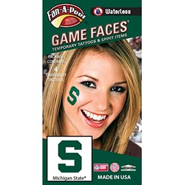 Michigan Tattoos - SPART – Waterless Temporary Spirit Tattoos – 4-Piece – "S"