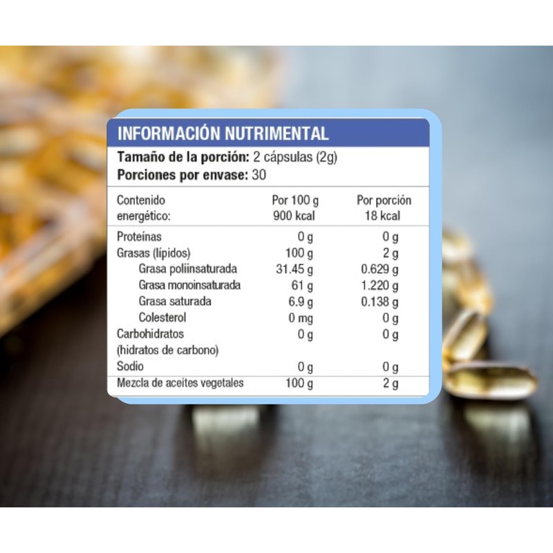 Omega 3, 6 y 9 de 60 Cápsulas de 1000mg.