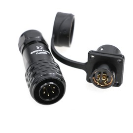 ZBLZGP Waterproof M12 Connector IP67 Push Pull Connector Weipu Panel Connector Industrial Electrical Adapter Male Female SA12 Aviation Cable Connector (7Pin 5A 125V)