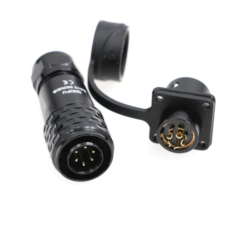 ZBLZGP Waterproof M12 Connector IP67 Push Pull Connector Weipu Panel