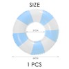 1 Piece Inflatable Swimming Ring for Children, Blue and White