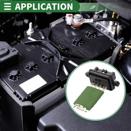 Motoforti HVAC Blower Motor Resistor Heater Blower Resistor for Peugeot Boxer 2002-2006 Metal ABS No.46721250 Black