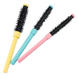 perfeclan 3Pcs Round Hairbrush Hair Brush Mini Round Comb for Short Curly Straight Thick Men Women Bangs Lifting Hair Dresses