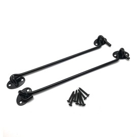 M MIMHOOY 10" Privacy Hook and Eye Latch Barn Door Lock Stainless Steel Gate Latch 2 Pack