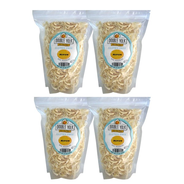 Gluten Free Noodles Amish Wedding Foods Double Yolk Medium Egg Noodle 10 oz Bag (Pack of 4 - 10 oz Bags)