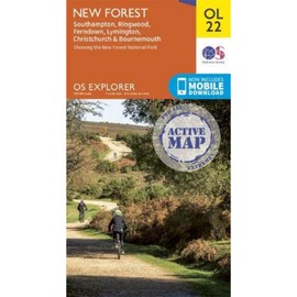 New Forest Map | Weatherproof | Southampton, Ringwood, Ferndown, Lymington, Christchurch & Bournemouth | Ordnance Survey | OS Explorer Active Map OL22 | England | Walks | Hiking | Maps | Adventure
