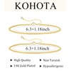 KOHOTA Silver Gold Bracelets for Women Trendy 14K Gold Plated