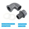 PATIKIL 32mm/1.26" PVC Elbow Water Tank Pipe Connector, Coupling Fitting