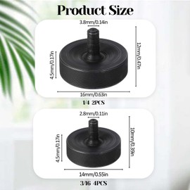 InnoHHustle 6 Pcs Double Flare Adapter 3/16"+1/4" Brake Line Flaring Tool Kit Stainless Steel Double Flare Tool Car Accessories Brake Flaring Tools Adapter Replacement Head for Brake Lines Fuel Lines