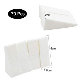 70 Pcs Make Up Wedges Nail Art Sponges Cosmetic Wedges Foundation Beauty Tool (Triangle Shape)