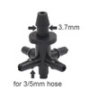 50PCS Drip Irrigation Connecter 3/5mm Tubing Joint 1/8'' Barbs 5