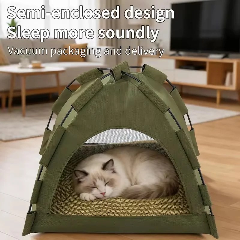 PawComfort Cat Bed Cave – Soft Detachable Cushion for Four