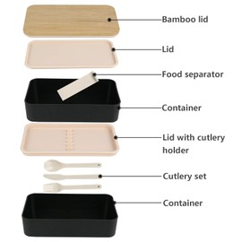 Bento Box Lunch, 23 Etagen, japanische Lunchboxen mit Besteck, Löffel, Messer und Gabel, mikrowellen und gefrierschranktauglich, spülmaschinenfest, BentoBoxen, MahlzeitenVorbereitungsbehälter für