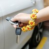 AOKSUNOVA Key Ring Macrame Key Chain Short Key Ring Flowers