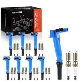 A-Premium Set of 16 Ignition Coil Pack and Iridium Spark Plugs Compatible with Ford F-150 F150 2010-2014, F-250 F-350 Super Duty 2011-2017, E-350 E-450 Super Duty 2017, 6.2L, Replace# AL3Z12029A