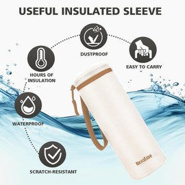 Portable Blender with Insulated Sleeve - Personal Juicer 20 Oz Blender Cup for Protein Shakes and Smoothies with 6 Blades, USB Rechargeable,Travel Lid-Mini Small Blender for Kitchen, Office,Gym,Travel