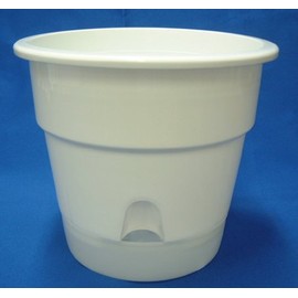 Bottom Water Supply Plastic Pot No. 6 with Translucent Saucer, Set of 1