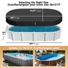 LXKCKJ Rectangular Pool Cover for Above Ground Pools, Solar Oval