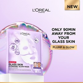 L'Oréal Paris L’Oréal Paris Revitalift Glass Skin Hydrogel Glow Mask, Transform Skin for a Dewy, Plumped, Glass Skin Glow in only 90 minutes, 1pc