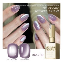 Xeijayi 1pc Spring Purple Cat Eye Gel Nail Polish Me130 Violet                                                                                        