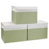 Large 17" 42 Quarts Collapsible Stackable Storage Bins with Lids