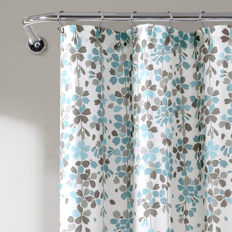 Lush Decor - Cortina de Ducha de Flores lloradas, 72