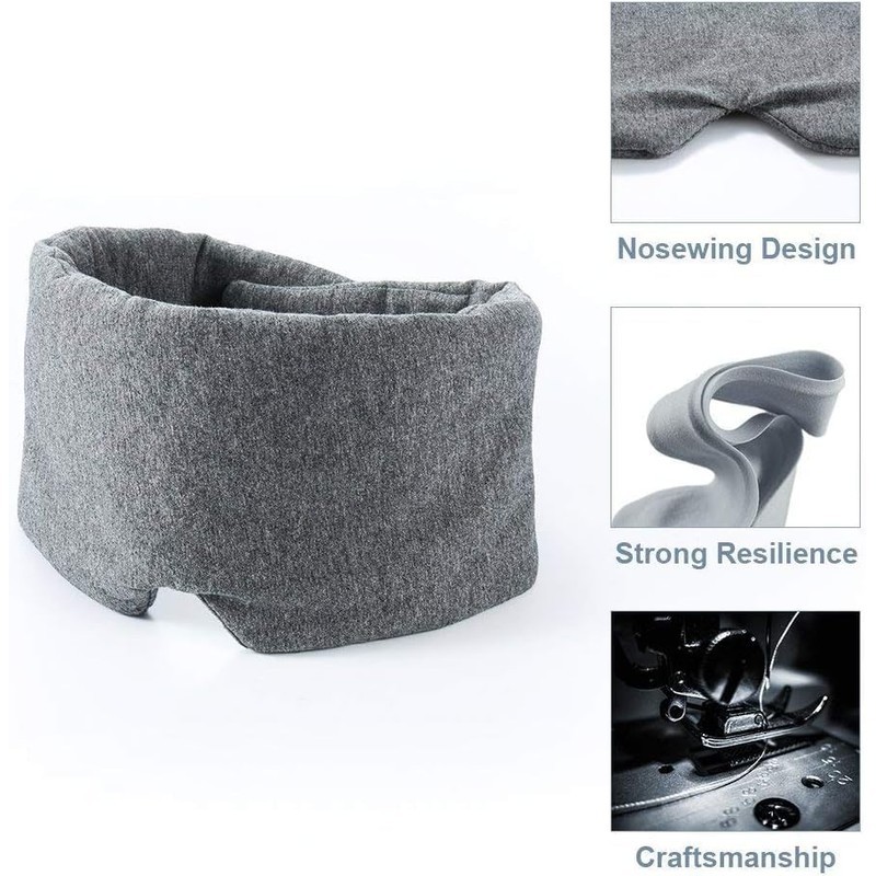 Fistech Sleep Mask for Men Women,100% Cotton with Fully Adjustable