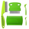 Lice Comb, 3 Pieces with 2 Tick Tweezers Stainless Steel