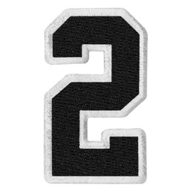 EmbTao Tactical Numbers Patch Embroidered Badge Applique Fastener Hook and Loop Emblem - Two