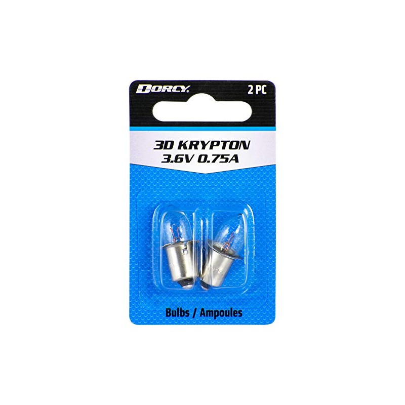 Dorcy 3D-3.6-Volt, 0.75A Flange Base Krypton Replacement Bulb, 2-Pack (41-1661)