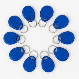 ReaIOKbii RFID Keychain for Access Control System Keychain Card Token Tag 125KHz TK4100 EM4100 Blue 10pcs