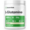 Bucked Up- LGlutamina (5000mg), Esenciales (50 Porciones, 250 Gramos)