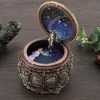 Vintage Music Box with 12 Constellations Rotating Goddess Twinkling LED