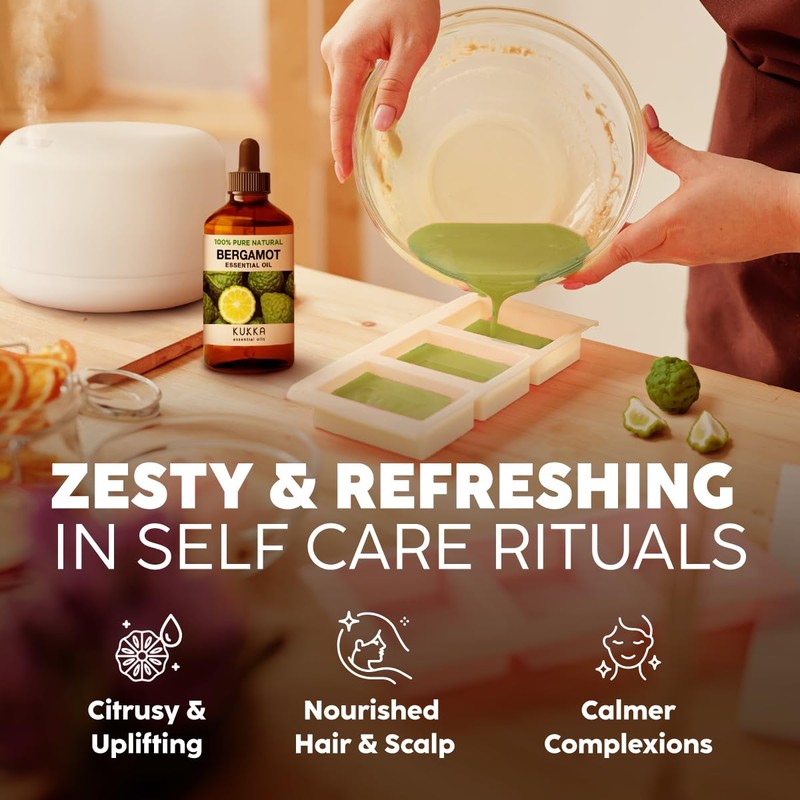 KUKKA essential oils Bergamot Essential Oil for Diffuser & Eucalyptus