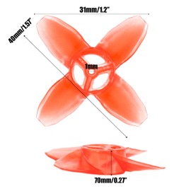 2 Pairs of Avan Props – 4-Blade 40mm Propeller Set fit for EMAX Propeller Tinyhawk I, Tinyhawk II, FPV Racing Drone Parts, Indoor Flying 08025 Motor Accessories, Paddle Spare NOT for Tinyhawk III