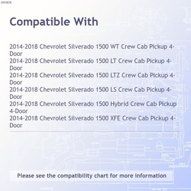 Auto Reflections 4pc 1 1/8" Factory Style Side Molding for Chevy Silverado Crew Cab 2014-2018