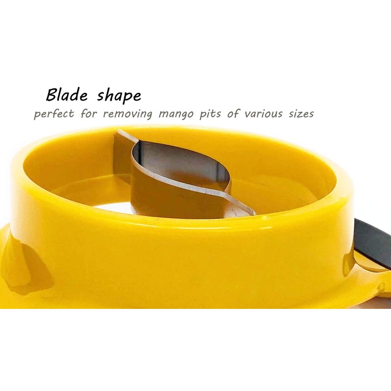 YNHIAG Mango Slicer, Yellow, Plastic and Stainless Steel