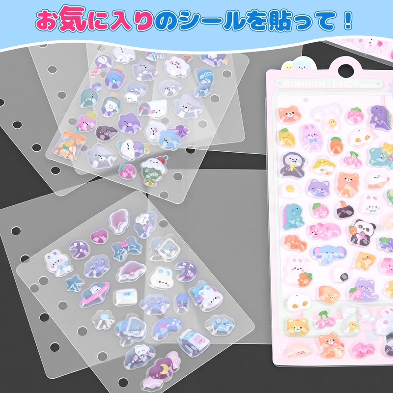 Homgaty M5 PP Sheet 20-Piece Set, Sticker Sheet, 5-Hole, For