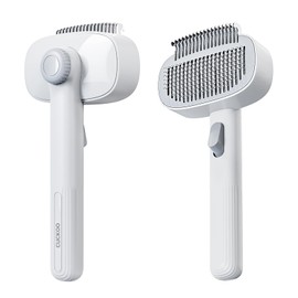 CUCKOO Cepillo 2 en 1 para Perros y Gatos - Quita Nudos, Despeluque con un Toque, Dientes Ajustables, Sin Raspones, Materiales Seguros, Mejora Circulación, Ideal para Pelos Largos/Cortos